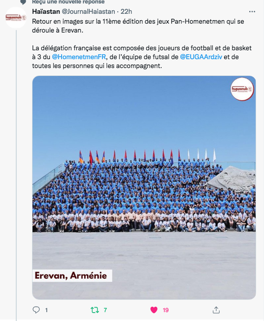 Hayastan : 11ème édition des jeux Pan-Homenetmen