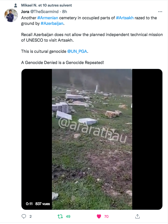 Jora : un autre cimetière arménien rasé