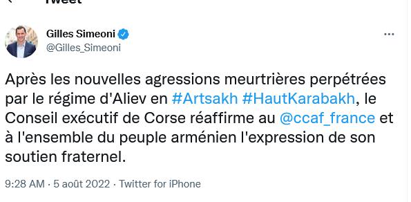 Gilles Simeoni : le soutien fraternel du Conseil exécutif de Corse