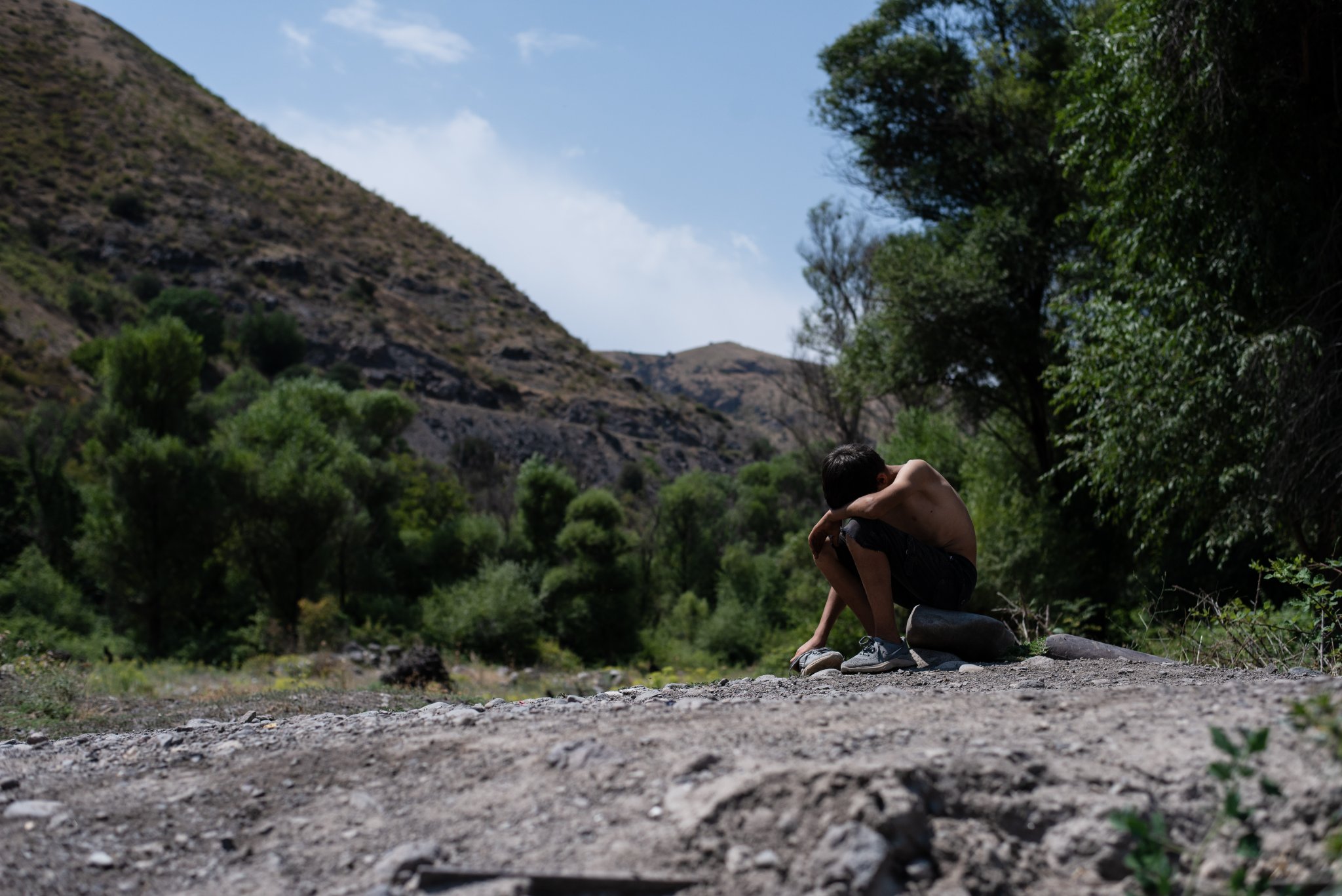 Les enfants du village d’Aghavno (Artsakh) : Nous nous sommes réunis avec les enfants du village pour nous dire au revoir