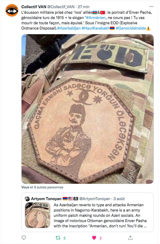 C Van : l&rsquo;écusson militaire prisé par les soldats azerbaïdjanais
