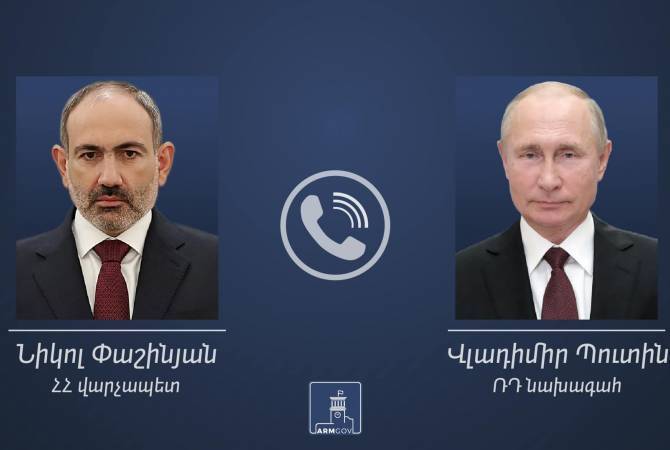 Le Premier ministre arménien Nikol Pachinian s&rsquo;est entretenu au téléphone avec le Président russe Vladimir Poutine
