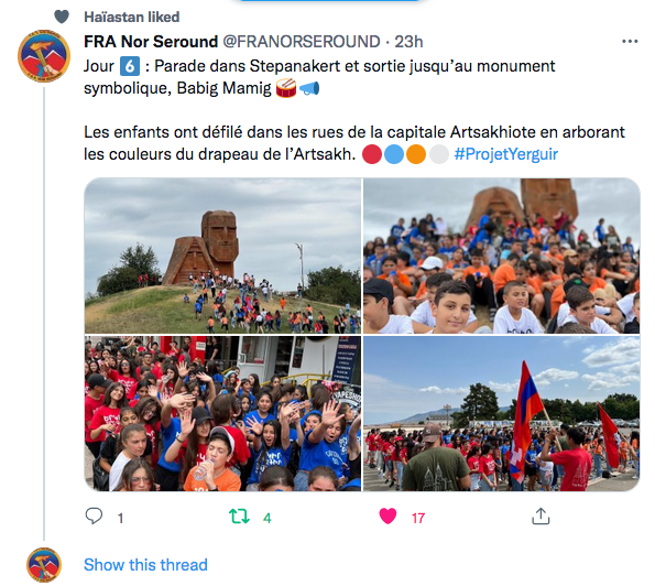 Nor Séround : parade des enfants à Stepanakert