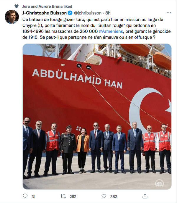 JC Buisson : le nom scandaleux du  Sultan rouge sur le bateau turc de forage