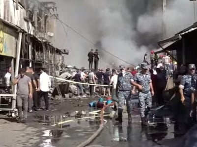 51 personnes hospitalisées et 1 mort -un homme d’une quarantaine d’années- suite à l’explosion au centre commercial « Sourmalou » à Erévan aujourd’hui