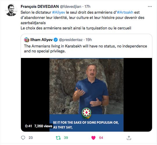 François Devedjian : la turkisation ou le cercueil