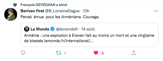 Berivan Firat : Pensée émue pour les Arméniens