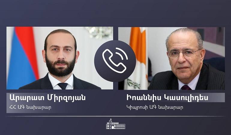 Le ministre arménien des Affaires étrangères a eu un entretien téléphonique avec le ministre chypriote des Affaires étrangères