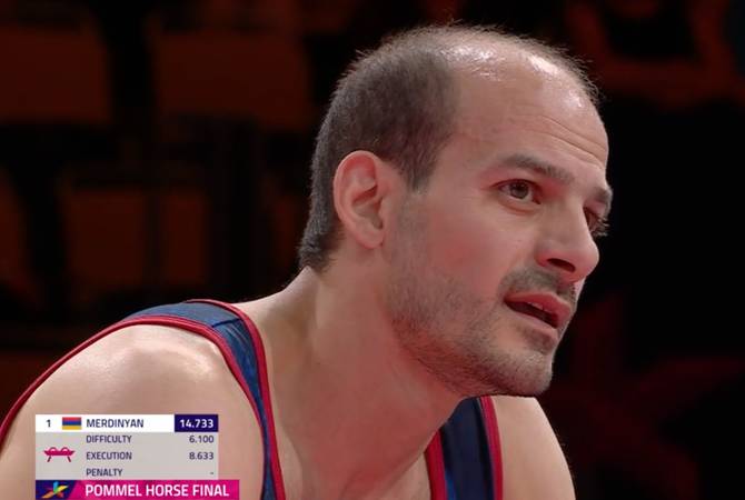Le gymnaste Harutyun Merdinyan (Arménie) est devenu champion d&rsquo;Europe au cheval d&rsquo;arçon à Munich