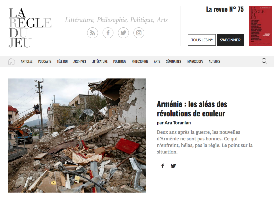 Arménie : les aléas des révolutions de couleur