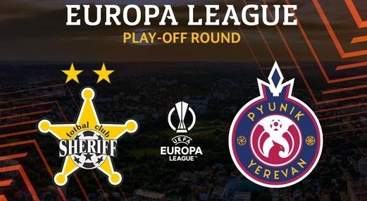 Le match retour Sheriff Tiraspol-Pyunik Erévan ce soir à 19h00 pour le compte des play-off de l’UEFA Europa League