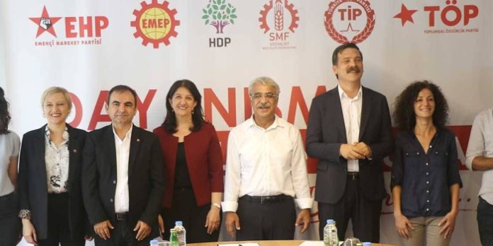 Alliance entre le HDP et 5 formations de gauche en vue des élections générales turques