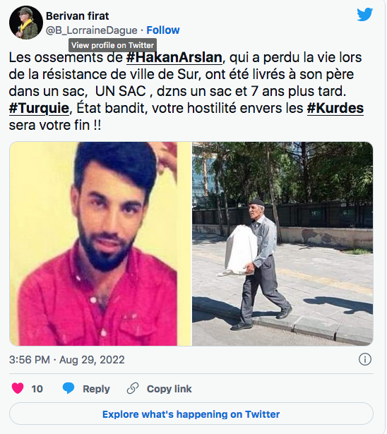 Berivan Firat : Ossements livrés dans un sac