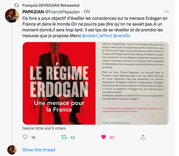 Franck Papazian : Mon livre sur la menace Erdogan