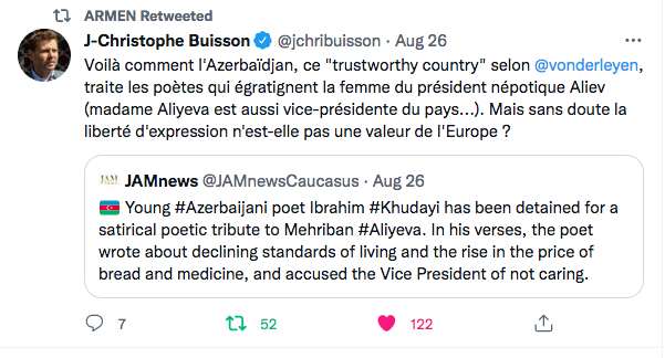 JC Buisson : voilà l&rsquo;Azerbaïdjan « pays digne de confiance »