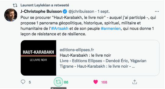 J.C. Buisson : parution du Livre noir sur le Haut-Karabakh