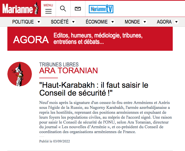 « Haut-Karabakh : il faut saisir le Conseil de sécurité ! »