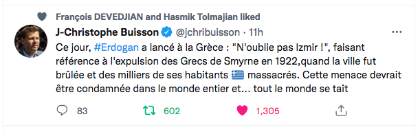 JC Buisson : Les menaces scandaleuses d’Erdogan