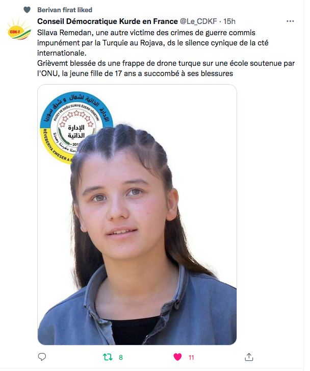 CDK-F : crimes de guerre commis impunément par la Turquie au Rojava