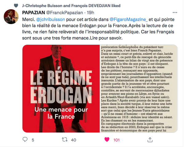 Franck Papazian : merci à JC Buisson pour sa critique dans le FIG