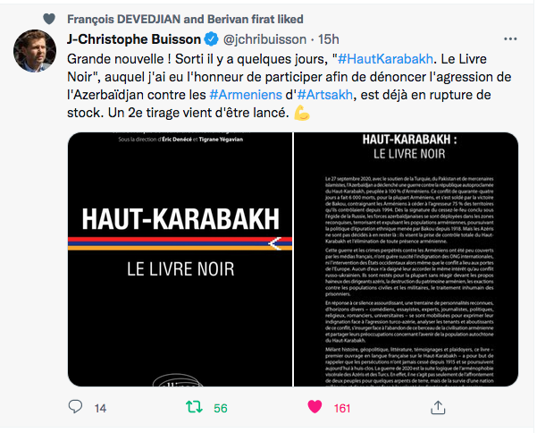 JC Buisson : un 2e tirage du Livre noir sur le Karabakh