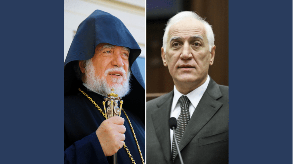 Le Président de la République d&rsquo;Arménie félicite  le Catholicos Aram 1er de Cilicie pour son élection au COE