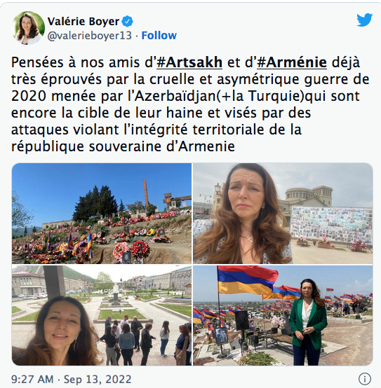 Pensées à nos amis d’Artsakh et d’Arménie