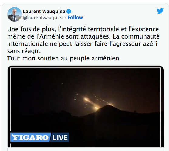 Une fois de plus, l’intégrité territoriale et l’existence même de l’Arménie sont attaquées.