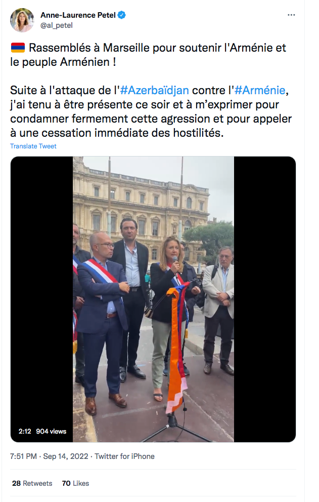 Anne-Laurence Petel : Rassemblés à Marseille pour l&rsquo;Arménie