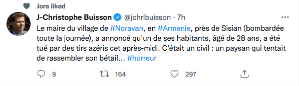 JC Buisson : Sisian bombardé toute la journée