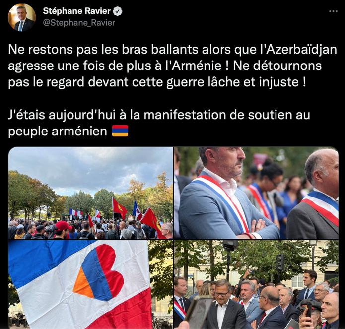 Stéphane Ravier : j&rsquo;étais à la manifestation de soutien au peuple arménien