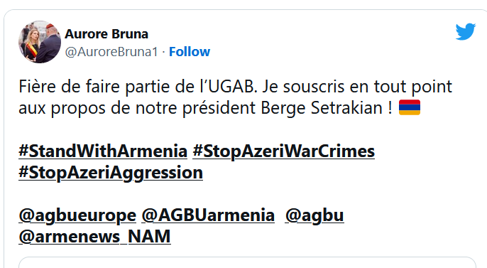 Fière de faire partie de l’UGAB. Je souscris en tout point aux propos de notre président Berge Setrakian !