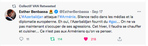 Esther Benbassa : le silence radio des médias sur l&rsquo;Arménie