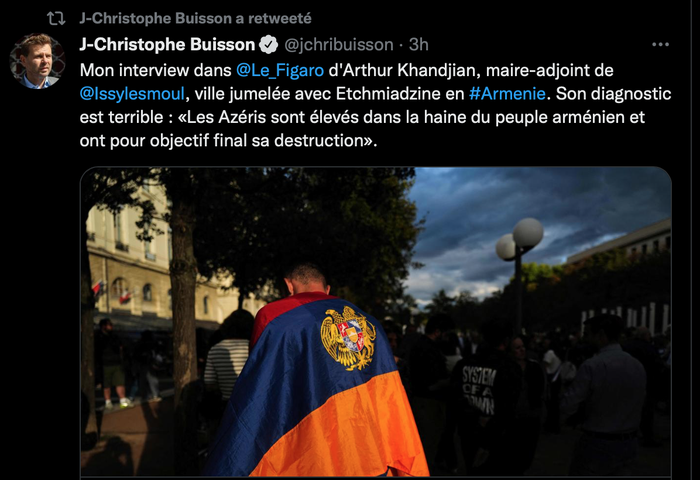 JC Buisson / A.Khandjian : les Azéris ont pour objectif final la destruction de l&rsquo;Arménie
