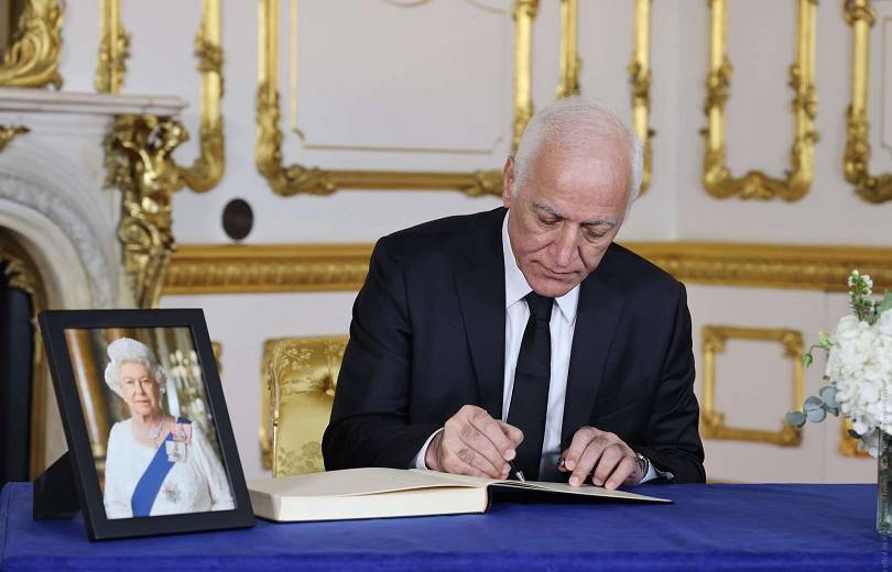 Le président d’Arménie, Vahagn Khachaturyan était présent à la cérémonie funéraire de la reine Élisabeth II