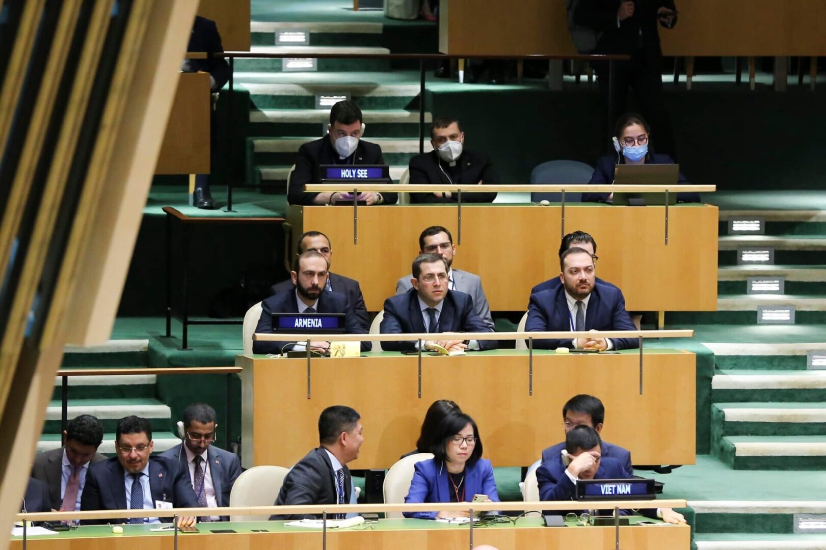 Ararat Mirzoyan a participé au début des travaux du segment de haut niveau de la 77e session de l&rsquo;Assemblée générale des Nations Unies à New York