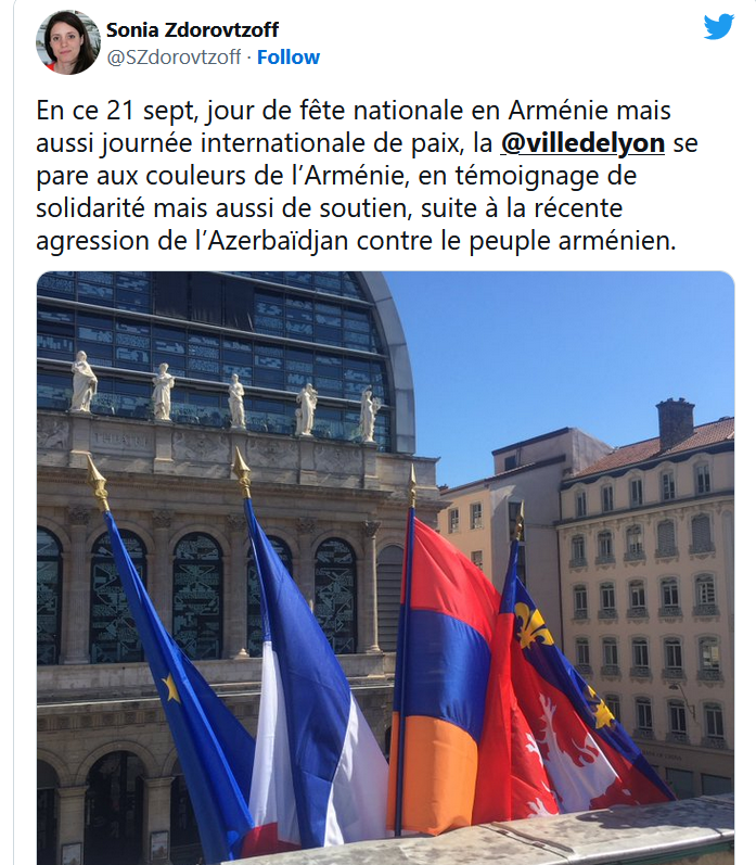 Sonia Zdorovtzoff : la ville de Lyon se pare aux couleurs de l&rsquo;Arménie