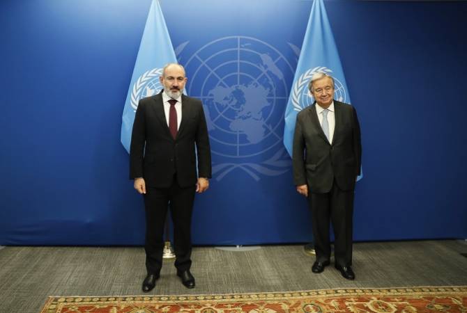 Lors de la rencontre avec Pachinian, Antonio Guterres s&rsquo;est dit préoccupé par le maintien de la tension à la frontière arméno-azérie