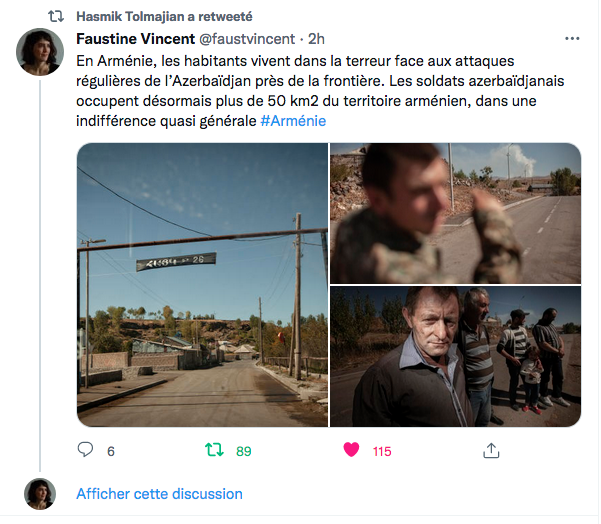 Faustine Vincent : les Arméniens vivent dans la terreur