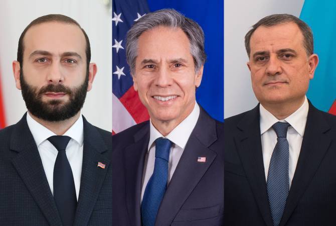 Les ministres des Affaires étrangères d&rsquo;Arménie et d&rsquo;Azerbaïdjan et Antony Blinken ont échangé des idées sur la création d&rsquo;un mécanisme de dialogue entre Stepanakert et Bakou