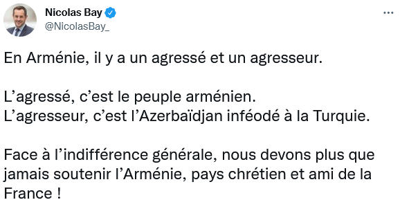 Nicolas Bay : En Arménie, il y a un agressé et un agresseur