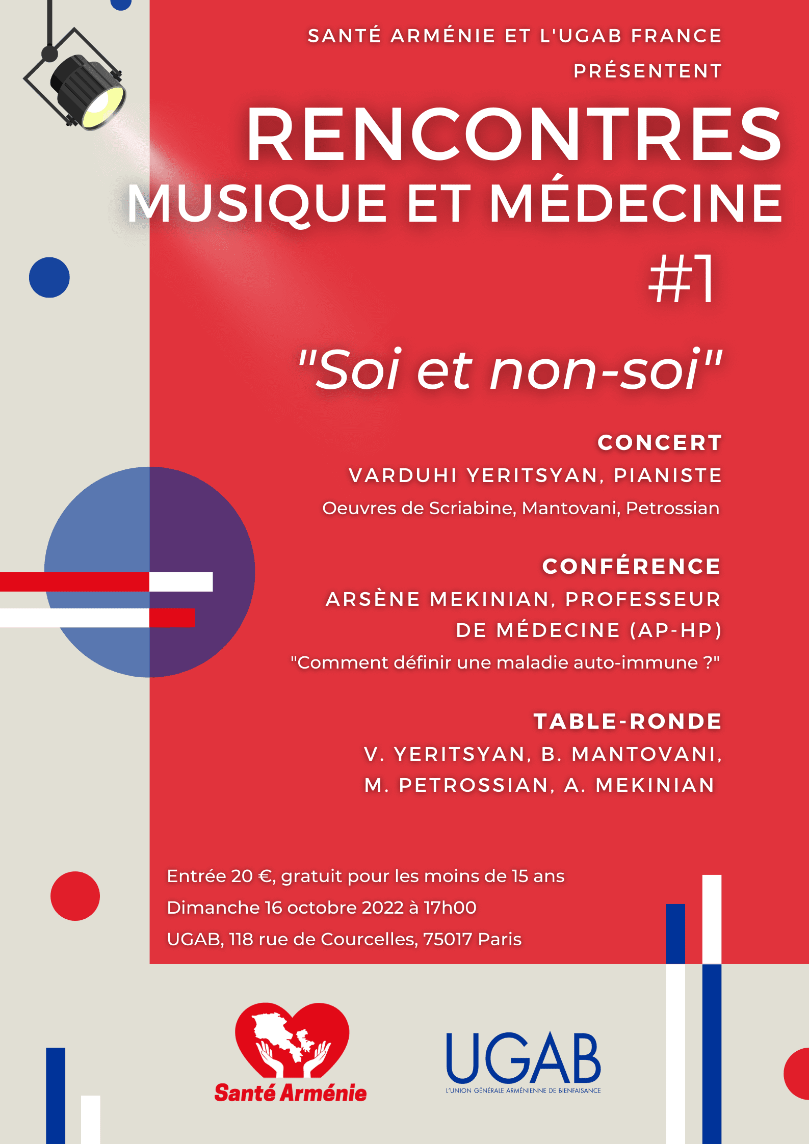 Conférence et concert organisés par l&rsquo;UGAB et Santé Arménie