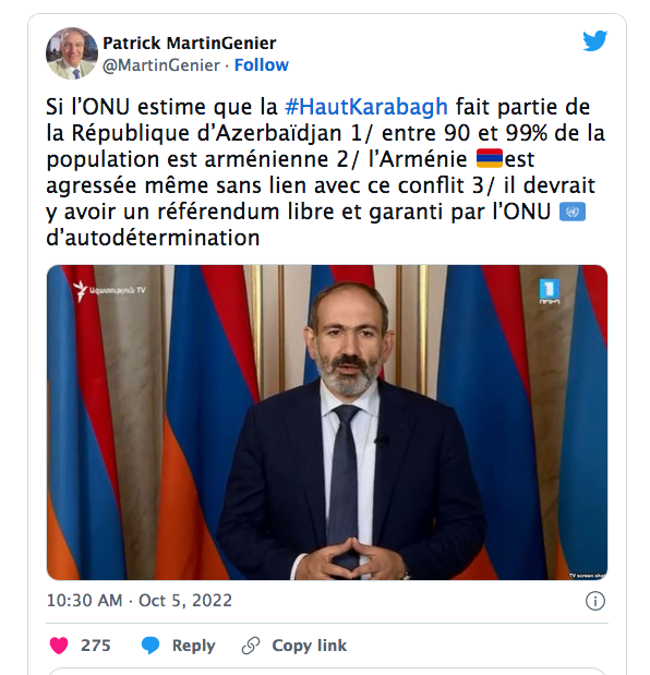Patrick Martin Genier s&rsquo;exprime sur le conflit