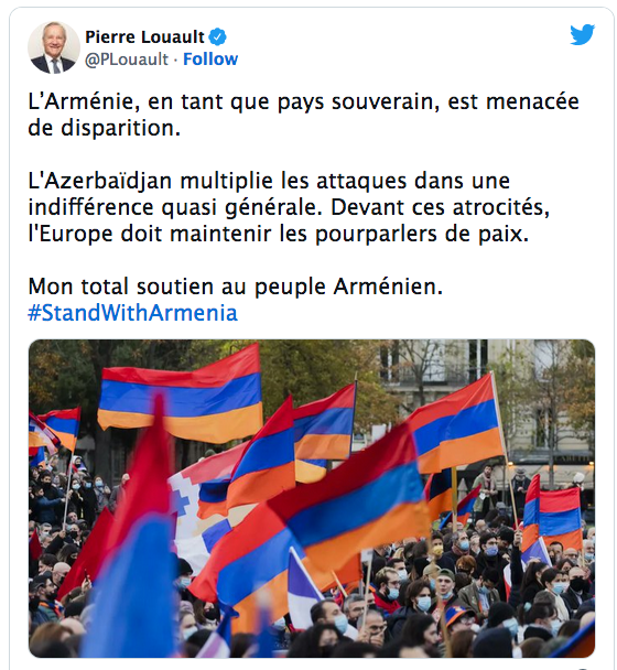 Pierre Louault : L’Arménie, en tant que pays souverain, est menacée de disparition.