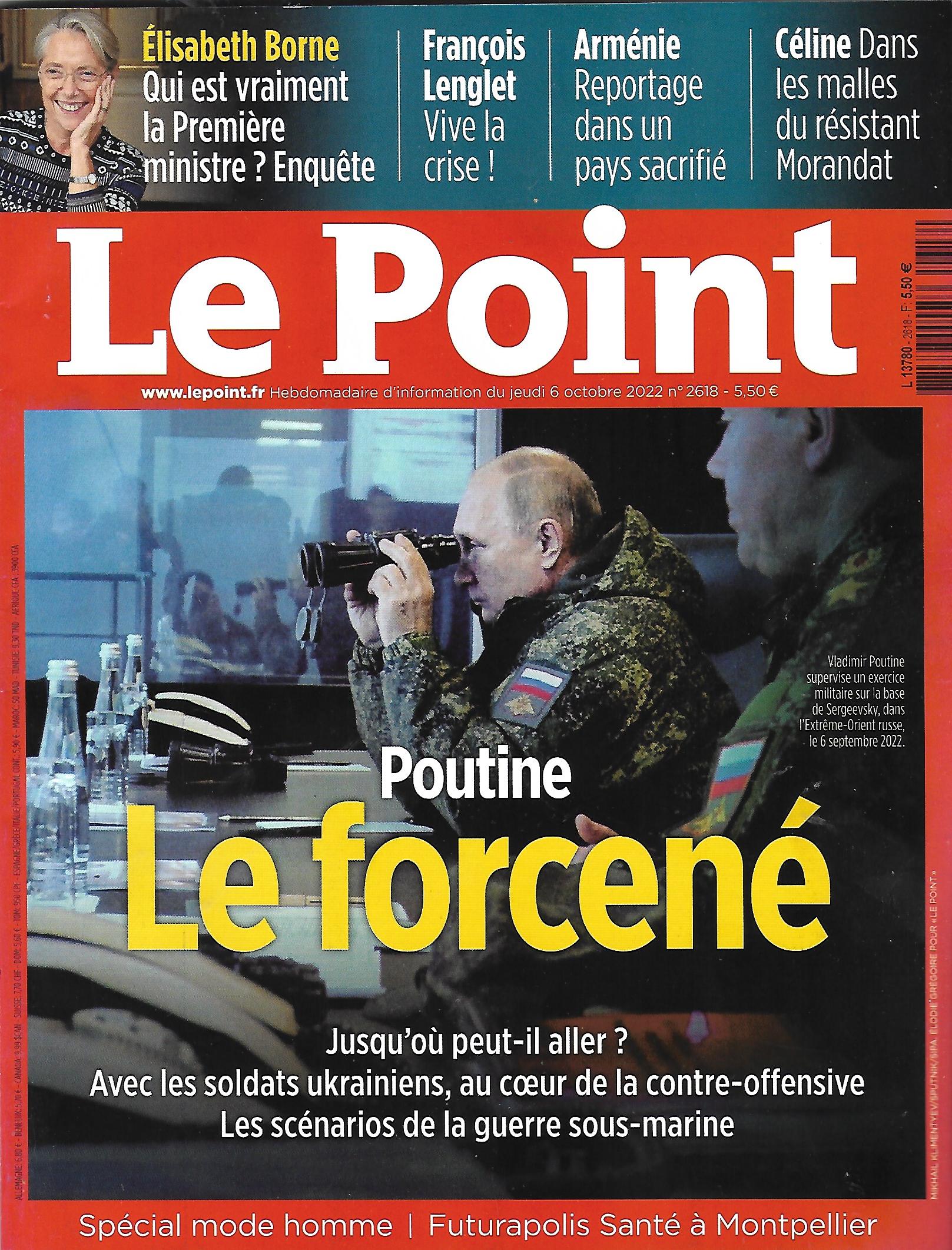 L’hebdomadaire Le Point sorti aujourd’hui : un reportage sur l’Arménie, « dans un pays sacrifié »