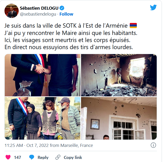 Sébastien Delogu : Je suis dans la ville de SOTK à l&rsquo;Est de l&rsquo;Arménie