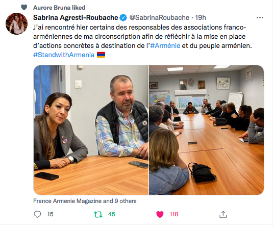 Sabrina Agresti-Roubache : Avec les associations arméniennes