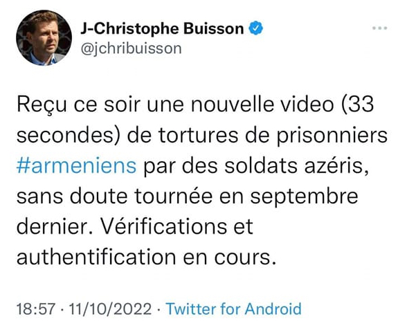 J.C Buisson : nouvelle vidéo de tortures d&rsquo;Arméniens