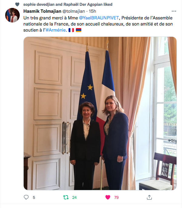 Hasmik Tolmajian : Merci à Yael BRAUN PIVET