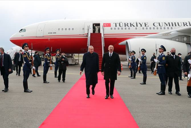 Le président turc Erdogan est en visite officielle en l&rsquo;Azerbaïdjan